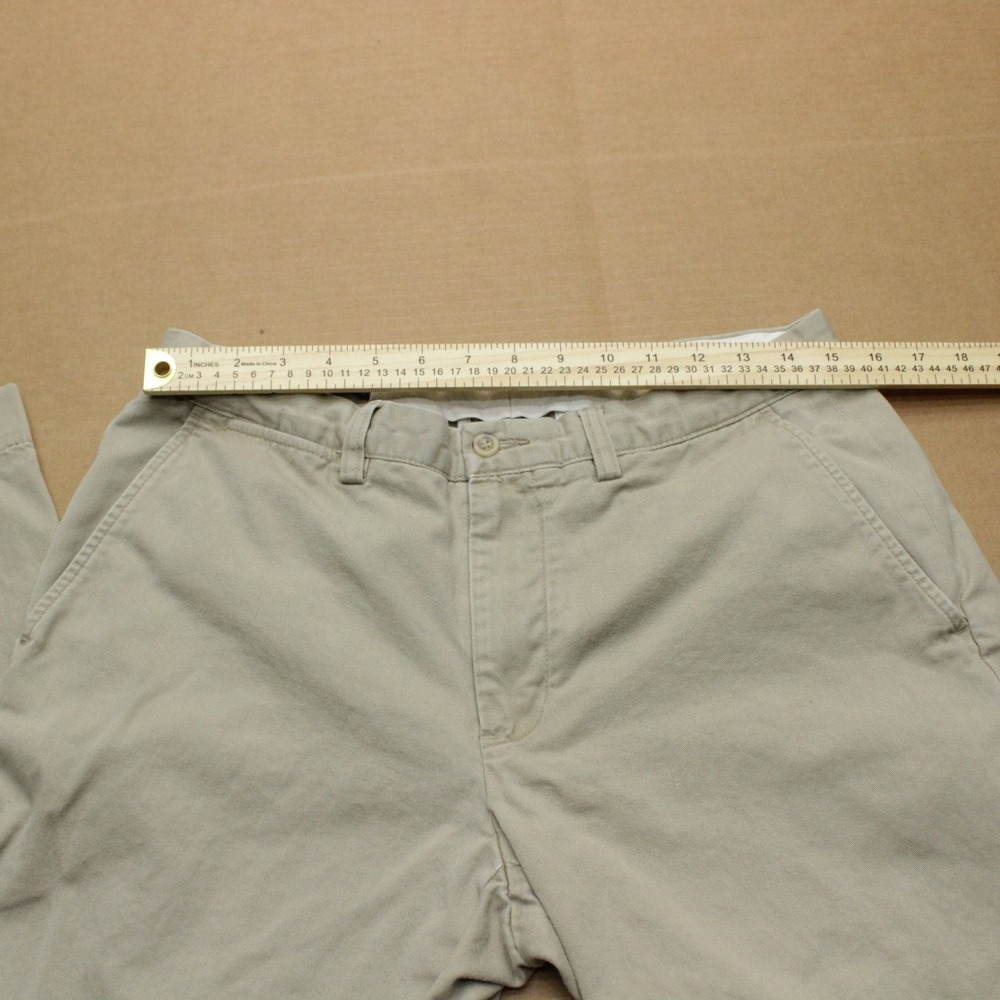 Polo Ralph Lauren VTG Preston Chino Pants Mens Sz 32x32 Beige Straight Flat Pony - Picture 4 of 9